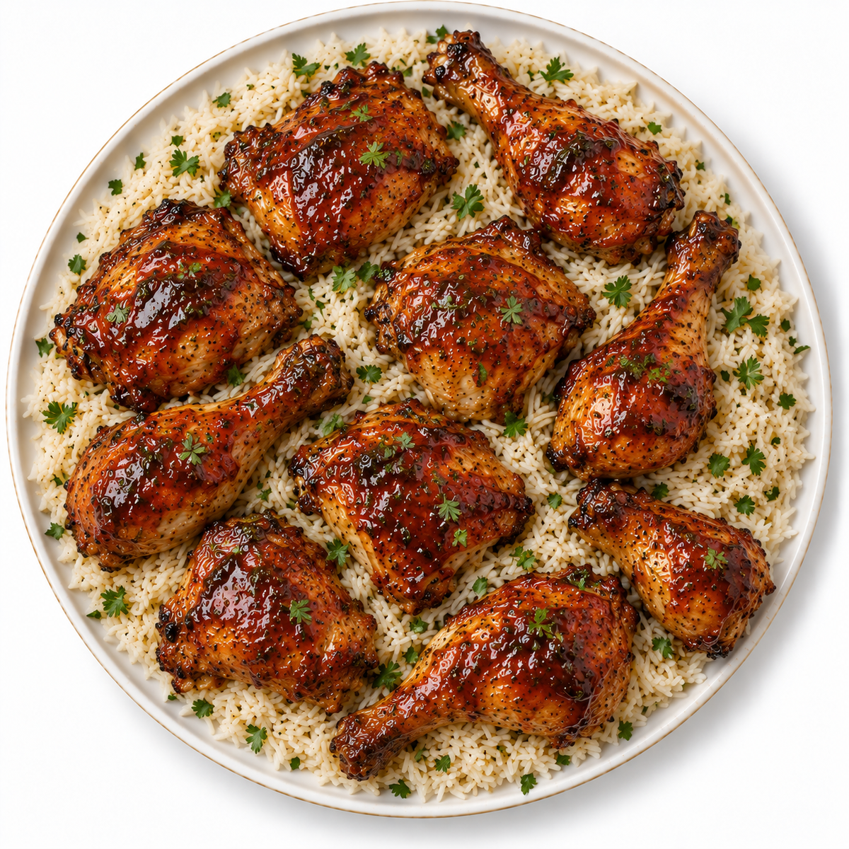 BBQ Chicken with Rice Tray