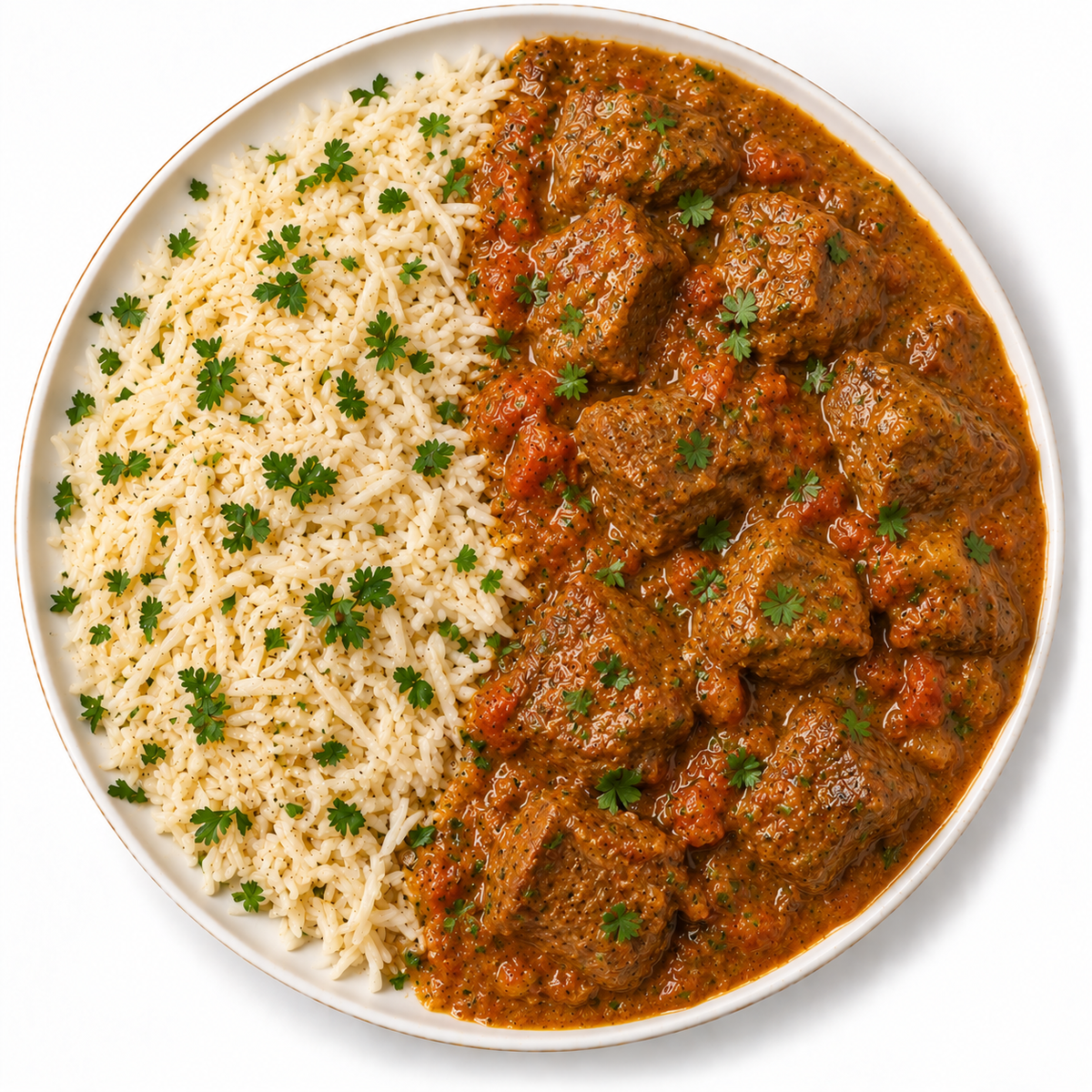 Beef Curry with Rice Tray