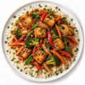 Tofu Stir-Fry with Rice Tray