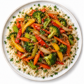Vegetable Stir-Fry with Rice Tray